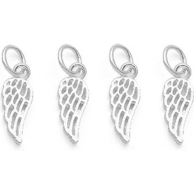 Combo 4 cái charm bạc hình cánh thiên thần treo - Ngọc Quý Gemstones