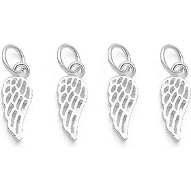 Combo 4 cái charm bạc hình cánh thiên thần treo - Ngọc Quý Gemstones