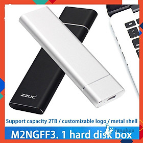 Hộp đựng ổ cứng ngoài USB 3.1 Type-C sang M.2 NGFF SSD 10Gbps cho M2 SATA SSD USB 3.1 2280 chuyên dụng