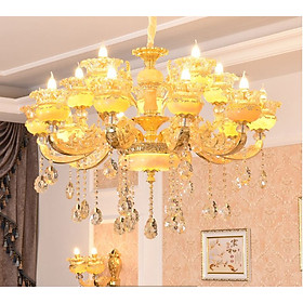 Đèn chùm SILVA pha lê trang trí nội thất sang trọng 15 tay - kèm bóng LED chuyên dụng