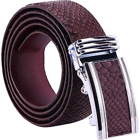 Thắt Lưng Nam Da Trăn Bản Lớn Huy Hoàng HT4344 - Nâu