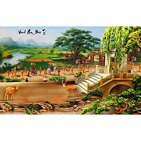 Tranh dán tường 3D vinh quy bái tổ