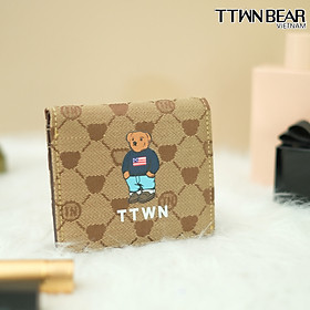 Ví câm tay TT2054 nhiều ngăn mini đựng thẻ TTWN BEAR chính hãng