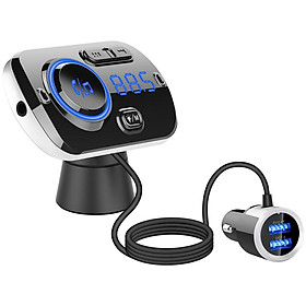 Thiết bị truyền tín hiệu FM QC 3.0 Bluetooth 5.0 LCD MP3 cho xe hơi