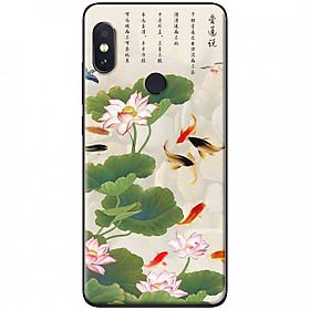 Ốp lưng dành cho Xiaomi Mi A2 Lite (Redmi 6 Pro) mẫu Hoa sen cá