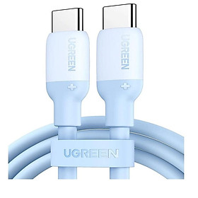 Ugreen UG15279US563TK 60W 1M hỗ trợ QC4.0 3A Cáp sạc nhanh - truyền dữ liệu 2 đầu USB-C c-c dây nhựa Màu Xanh - HÀNG CHÍNH HÃNG