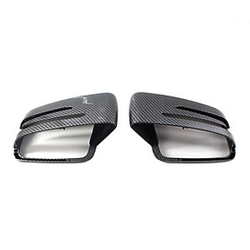 1 Pair Rearview Mirror Cover Carbon Fiber Replacement for Benz E C-Class W212 W204 W221 2009-2013