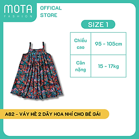 [A82 - Mota Fashion] Váy hè 2 dây hoa nhí cho bé gái đủ size từ 15-32kg