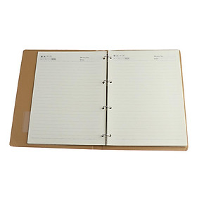 Business Writing Notebook Office Loose Leaf Classic Leather Notebook Blue