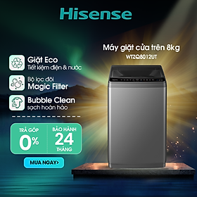 Mua Máy giặt Hisense 8kg WTZQ8012UT Giặt Eco tiết kiệm điện năng  bảo hành 24 tháng - HÀNG CHÍNH HÃNG