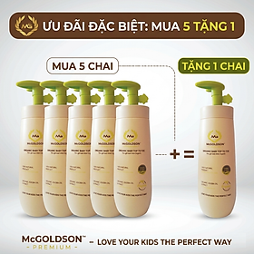 Combo 5 chai Tắm gội toàn thân Organic Mcgoldson tặng 1 chai cùng loại