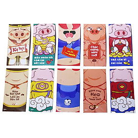 Bao Lì Xì Bộ Pig 2019 Nhiều Cảm Xúc (Xấp 10 bao)