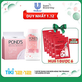 Combo Kem Sữa Dưỡng Trắng Nâng Tông Pond'S White Beauty (50g) + Phấn Phủ Nâng Tông Pond'S White Beauty (40g)