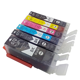 6pcs Ink Cartridge PGI 570 CLI 571 Compatible For Canon PIXMA MG5750 MG5751 MG5752 MG7750 MG7751 MG7752 MG7753 MG6850