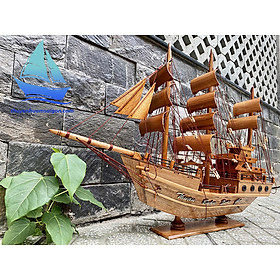 Mua Thuyền buồm gỗ phong thủy thuận buồm xuôi gió dài 75cm