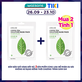 Mặt Nạ Lebelage Green Tea Solution Mask Pack Calming Effect Chiết Xuất Trà Xanh 25g