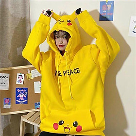 ÁO HOODIES PIKACHU NỮ SIÊU XINH SIÊU ĐÁNG YÊU FROM TO Y HÌNH TRANG NEMO 36 FASHION