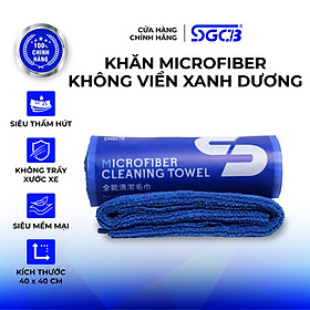 Khăn Microfiber SGCB Lau Khô Vệ Sinh Xe Ô Tô Mô Tô Không Viền 40X40CM 380G SGGD316