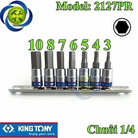 Mua Bộ tuýp lục giác 1/4 Kingtony 2127PR 7 chi tiết H3-H10