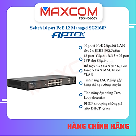 Mua Switch APTEK SG2164P 16 Port POE L2 Managed - Hàng chính hãng