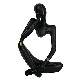 Abstract Thinker Statue Collectible Ornament for Living Room Desk Decoration