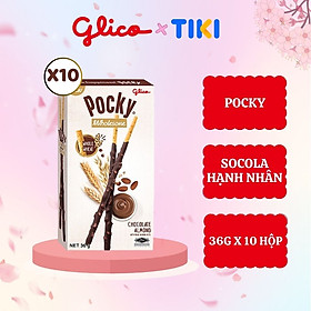 Combo 10 Bánh Que Pocky Ngon Khỏe Đẹp vị Sô cô la Hạnh Nhân