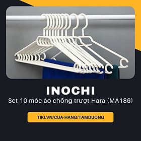 Set 10 Móc áo chống trượt Inochi Hara 186 - Xanh bạc hà