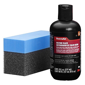 Bộ Dung Dịch Phục Hồi Nhựa Đen 3M Bondo Restore Black Restauradoor De Color Negro Pn0800 (237ml) - Đen