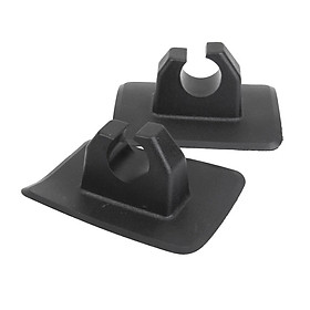 2PCs PVC Kayak Canoe Boat Rubber Dinghy Paddle Oar Keeper Mount Hook Push Pole Rod Clips Black