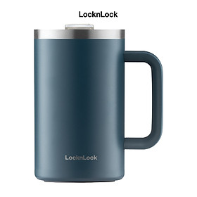 Ca giữ nhiệt Flat Table Mug LocknLock LHC4320 - Dung tích 730ml - Tay cầm thoải mái - Miệng ca rộng - Nắp trong suốt - Xanh Cổ Vịt