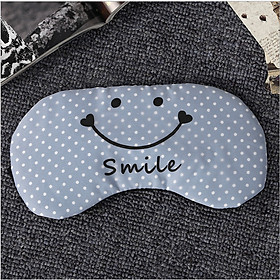 Bịt Mắt Ngủ Miếng Che Mắt Ngủ In Chữ Smile Có Túi Gel