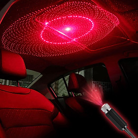 Phòng đèn LED Ánh sáng nội thất Đèn phòng LED, USB Car Star Sao ánh sáng Đèn lãng mạn, ánh sáng ban đêm Trang trí đèn đêm (Red)
