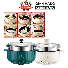 Mua Nồi lẩu điện đa năng 2 tầng 28cm tặng kèm giá hấp inox 3 nấc nhiệt  thiết kế sang trọng phủ chống dính  chiên xào hấp