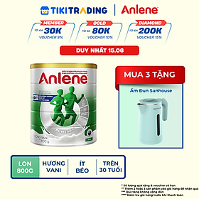 Bao bì mới - Sữa Bột Anlene Hương Vanilla (Hộp Thiếc 800g)