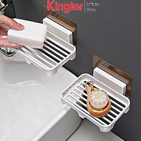 Kệ Dán Tường Để Xà Bông Tắm, Kệ Xà Bông Để Luôn Khô Ráo, Sạch Sẽ, Kệ Dính Tường. Kingler 4040
