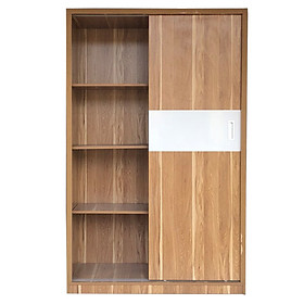 Tủ Áo Cửa Lùa 1m2 Gỗ MDF Melamine Màu Vân Vàng Sọc Trắng