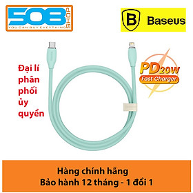 Cáp sạc nhanh Baseus 20W, Cáp sạc C to iPhone 20W cho IP12/13 Baseus Jelly Liquid Silica gel Fast Charging Data Cable - Hàng chính hãng