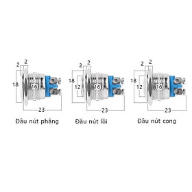 Mua BN16HL Nút nhấn nhả phi 16mm  vỏ kim loại  chống thấm nước  đầu nhô cao