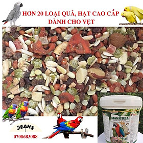 Fruit cocktail trái cây sấy khô cao cấp cho dành cho vẹt  như xám , amazons , cockatoo, macaw ,...