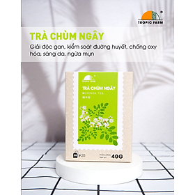 Trà Chùm Ngây Túi Lọc - Tropic Farm - Hộp 40g - Giải độc gan, chống oxy hóa, sáng da, ngừa mụn