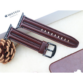 Mua Dây Da Bò Sinewy phong cách Bụi bậm  Hầm hố dành cho Apple Watch Size 38mm / 40mm / 42mm / 44mm