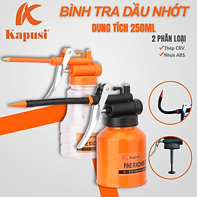 Bình Châm Nhớt 250ml Kapusi | Bình Vịt Dầu Loại Sắt & Nhựa Trong – Dụng Cụ Bơm Nhớt Cầm Tay Cho Thợ Cơ Khí, Garage, Gia