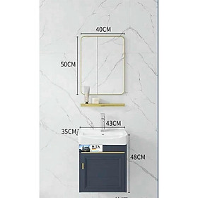 Mua BỘ COMBO TỦ + CHẬU LAVABO + KỆ GƯƠNG + GƯƠNG