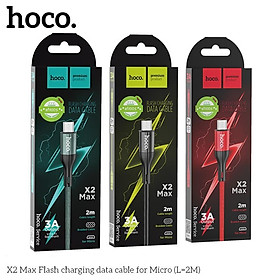 Mua Cáp Sạc Nhanh Hoco X2 Max 3A Cổng Micro Dây Dài 2m - Hàng Chính Hãng