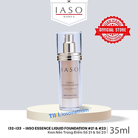 I32 – I33 Kem nền trang điểm số 21-23 IASO Essence Liquid Foundation #21 - #23 35ml