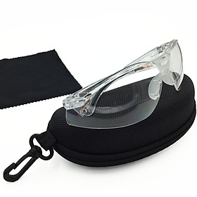 Bộ Kính trắng nam nữ thời trang A800 cao cấp bảo vệ mắt , chống bụi , chống tia cực tím , full hộp ; tặng móc treo khóa Safe RPS