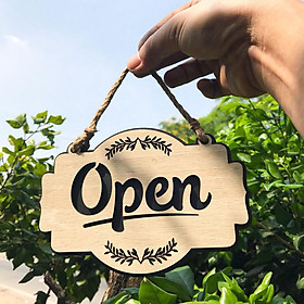 Mua Bảng Open / Closed gỗ 2 mặt dạng treo - Mẫu OC01