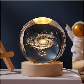 Mua  KOSUYTU  Quả Cầu 3D Pha Lê Phát Sáng - Đế Gỗ Tích Hợp Đèn Led - Trang Trí Bàn Làm Việc Và Phòng Ngủ - Quà Tặng Sinh Nhật  Lưu Niệm  Đèn Ngủ