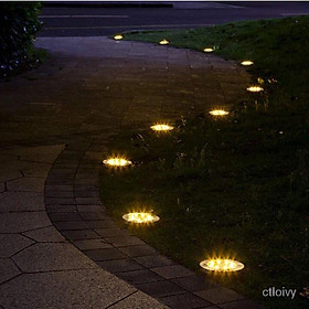 Mua (ĐÈN SÂN VƯỜN) Đèn Led Cắm Cỏ Sân Vườn Năng Lượng Mặt Trời Tròn 8 Bóng Led Tg Trí Sân Vườn  Lối Đi  Quán Cà Phê  Đèn Rọi