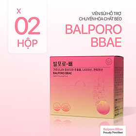 Viên sủi chuyển hoá chất béo Balporo BBae Hàn Quốc, hỗ trợ giảm cân, dưỡng da sáng mịn, phân phối độc quyền bởi BBae Lab - Combo 2 Hộp